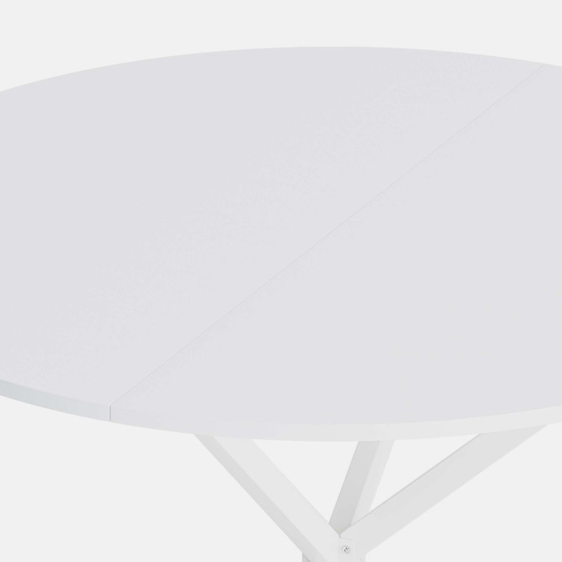 Table de salle à manger Modern, Blanc, H 29,53 po x l 47,24 po x P 47,24 po