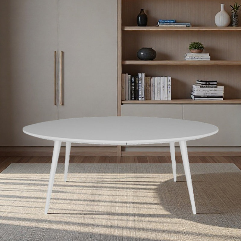 Bureau de conférence elliptique, réception blanche simple, H 29,53 po x l 55,12 po x P 31,5 po