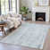Machine Washable Indoor/Outdoor Xhevrie Mint Rug