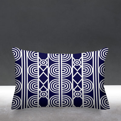 Isabis Geometric Outdoor Reversible Throw Pillow