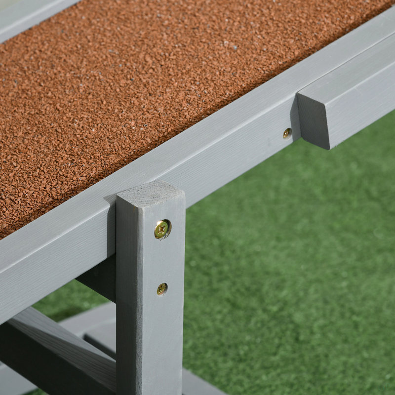 Balançoire à bascule pour chien en bois Pawhut, Gris