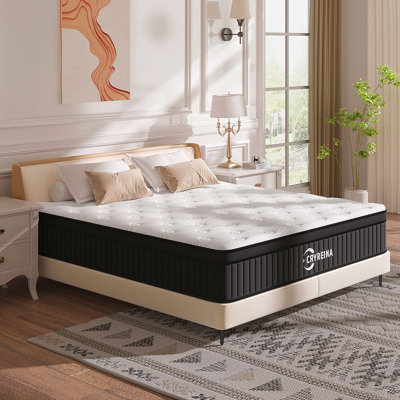 14" Medium Hybrid Mattress, Memory Foam Queen Mattress in a Box with Certipur-US, Individually Pocket Springs, Breathable