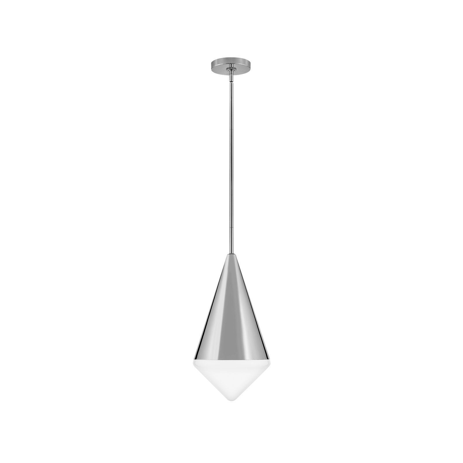 Gilroy Single Light Steel Dimmable Pendant, Polished Nickel