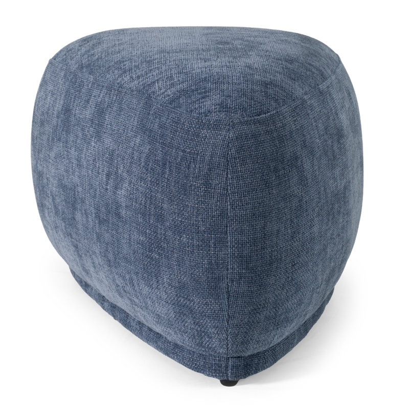 Kartikeya Upholstered Ottoman, Blue 100% Polyester