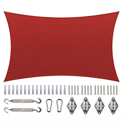 Colourtree Rectangle Shade Sail with Complete Hardware Kit – Easy Installation & UV-Resistant