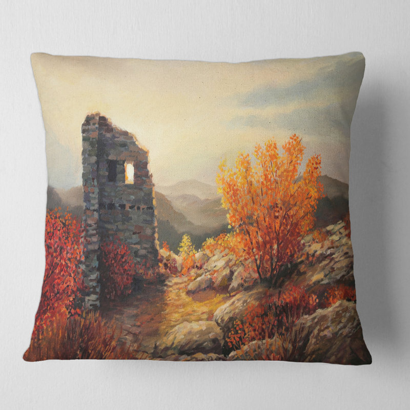Housse et insert de coussin Old Old Fortress, 16" x 16"