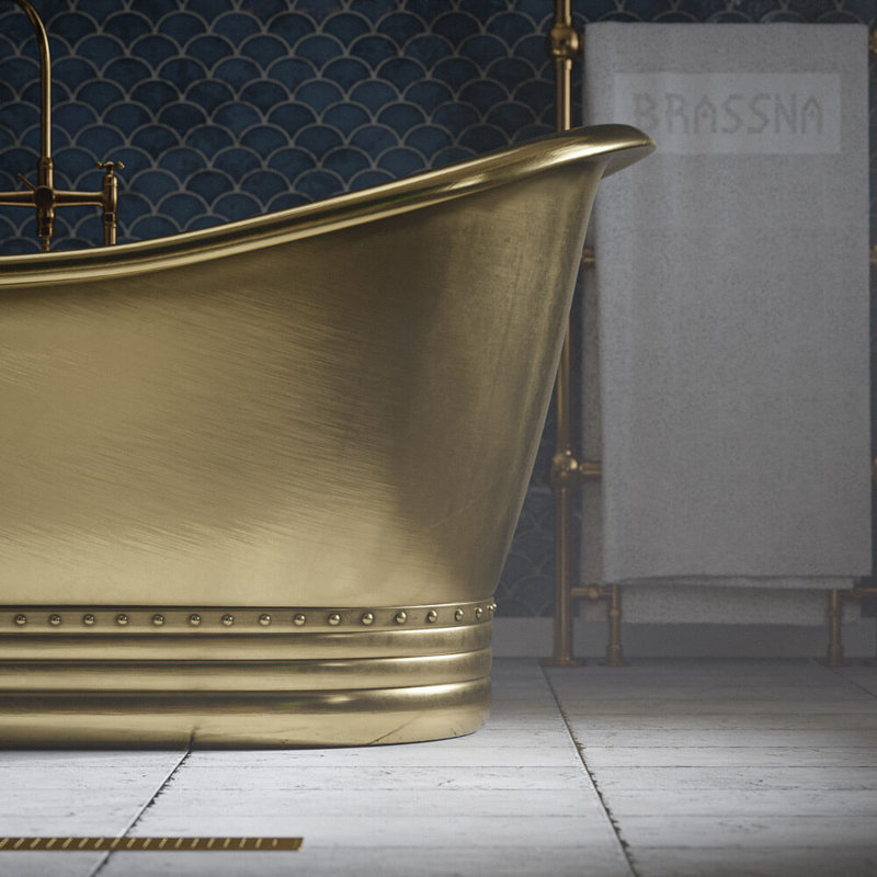1850mm x 820mm Freestanding Copper Bathtub