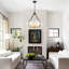 6 - Light 19.69'' Dimmable Modern Drum Candle  Chandelier With Glass Shade-2004979612