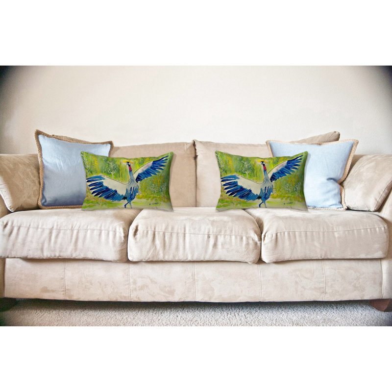  Coussin lombaire intérieur / extérieur Dancing Crane, 16 po x 20 po