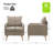 Werner 27.3" W Polyester Armchair-2106554056