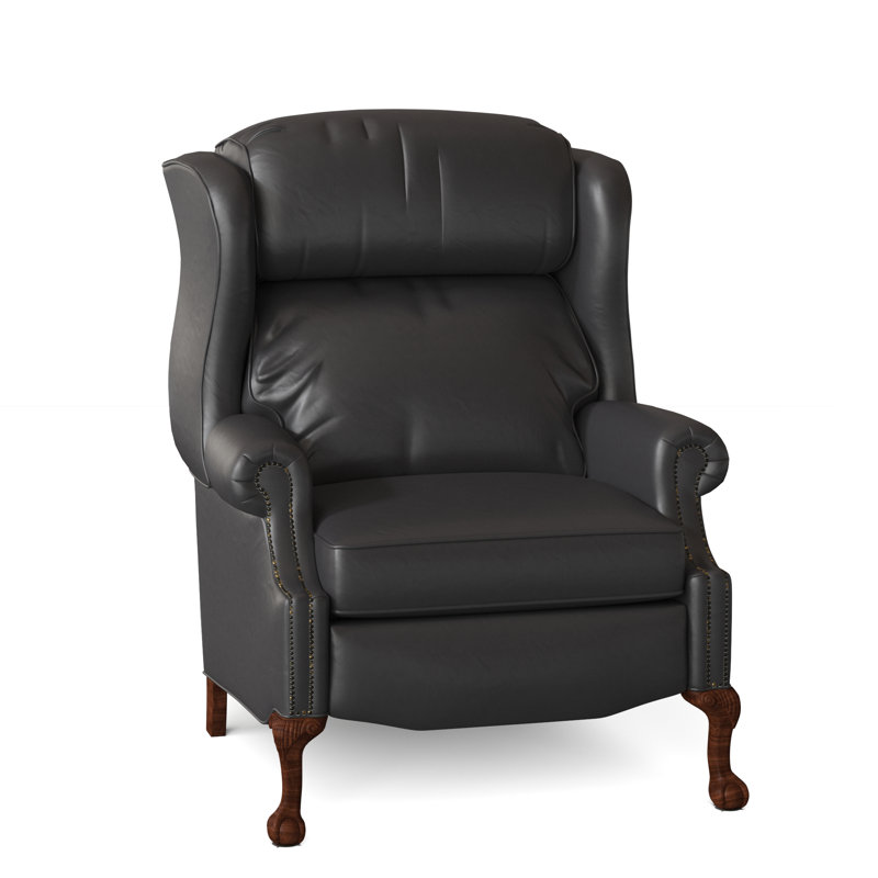 Fauteuil inclinable en cuir Maxwell, Cuir véritable Outsider Raven, Acajou, Manuel