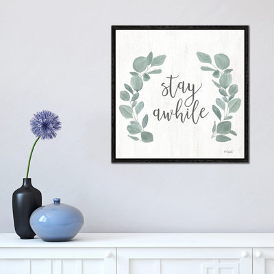 Stay Awhile Eucalyptus by Kate Sherrill - Print on Canvas