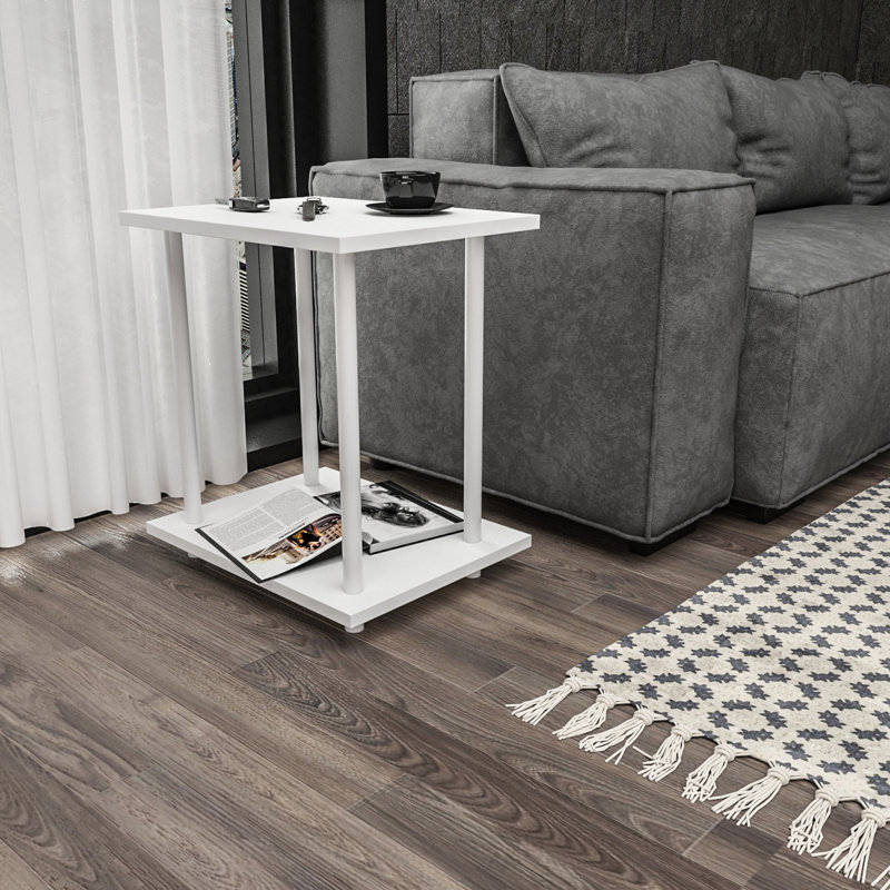 End Table, White, White