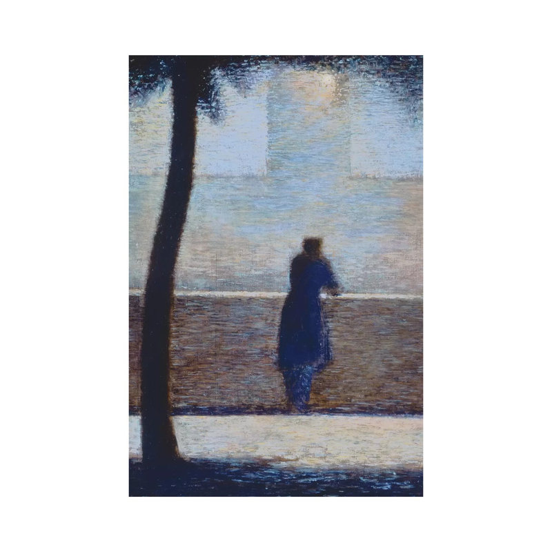 Man Leaning On A Parapet by Georges Seurat - Wrapped Canvas Gallery-Wrapped Canvas Giclée, 20.32 cm H x 30.48 cm W