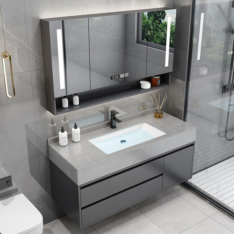 Modern light luxury simple bathroom cabinet