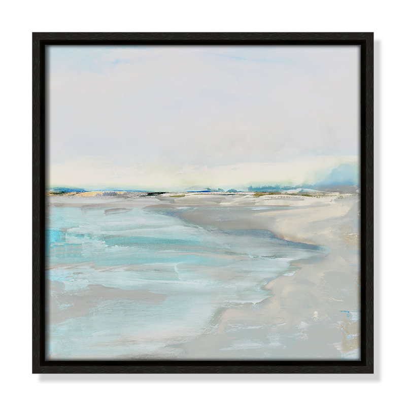Inlet at Dusk - Square Version Print by Val Rhodes, 13.5" H x 13.5" W, Espresso Floater