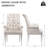 Upholstered Tufted Arm Dining Chairs-648702697