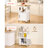 18X23in Kitchen Island Cart Rolling Storage Table With Single Door Cabinet