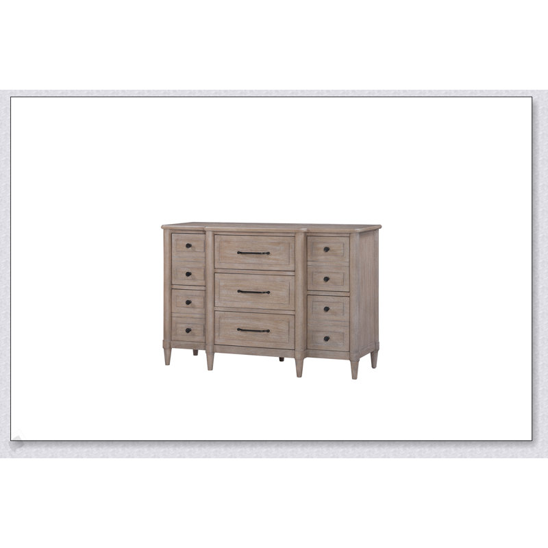 Commode compacte compacte avec tiroirs spacieux et placages en bois de mindi durables pour les chambres à coucher modernes