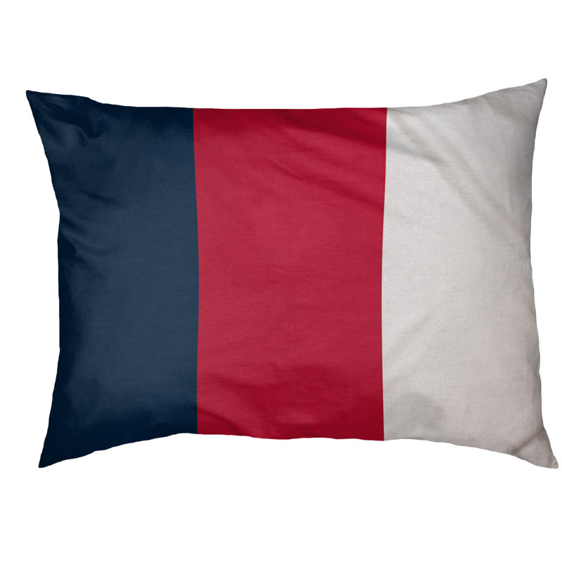 Coussin New York Bronx, Grand (l 50 po x P 40 po x H 7 po), Bleu / rouge / blanc
