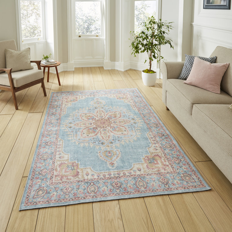 Vintage Look Digitally Printed Area Rug, Runner 61 x 230 cm