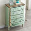 Armoire d'appoint verte et bois manufacturé vert