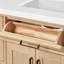 Meuble-lavabo simple en bois massif 42 po avec plateau en quartz Carrara de 1,5 po Thornaby-95016750-81058405