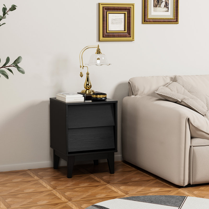 Table de chevet Ludowici Mid Century, Noir