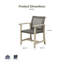 Ensemble de 2 chaises de salle à manger en bois d'acacia Hampton et en osier tissé à la main 400 lb pour la terrasse du jardin