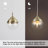 Mariellen 1-Light Gold Globe Glass Pendant with Universal Ceiling Design for Dry Indoor