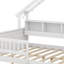 Lits plateforme en bois avec DEL, tablettes de rangement, tiroirs et garde-corps-144006997
