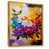 Toile avec cadre flottant or