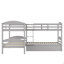 Lit simple en L avec lit gigogne