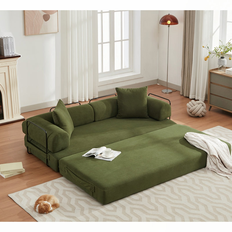 Canapé-lit pliant convertible 78,5 po, Vert