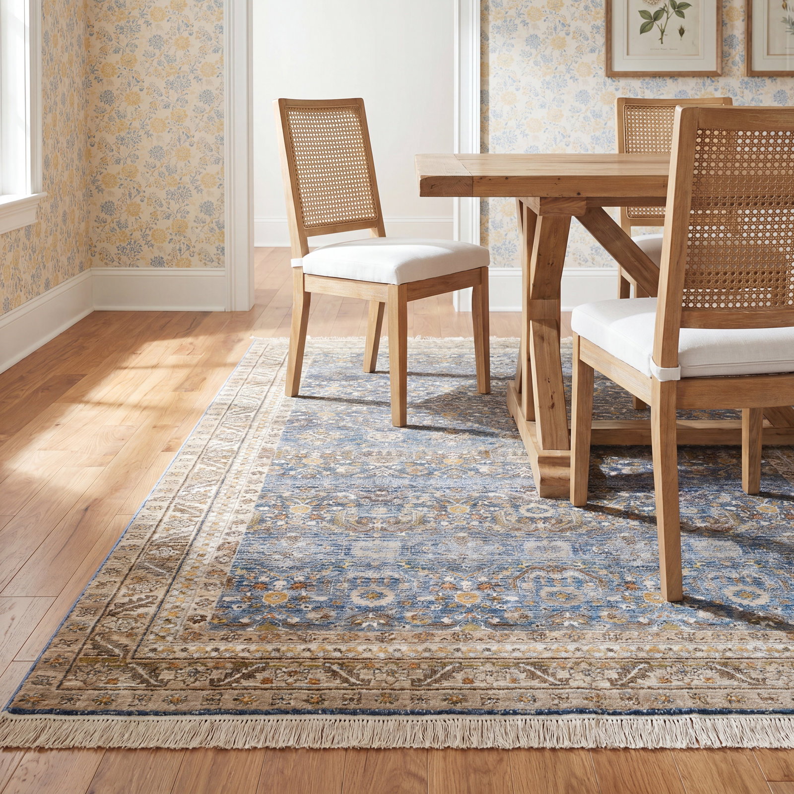 McKellen Blue Oriental Rug, Rectangle 9' x 12'