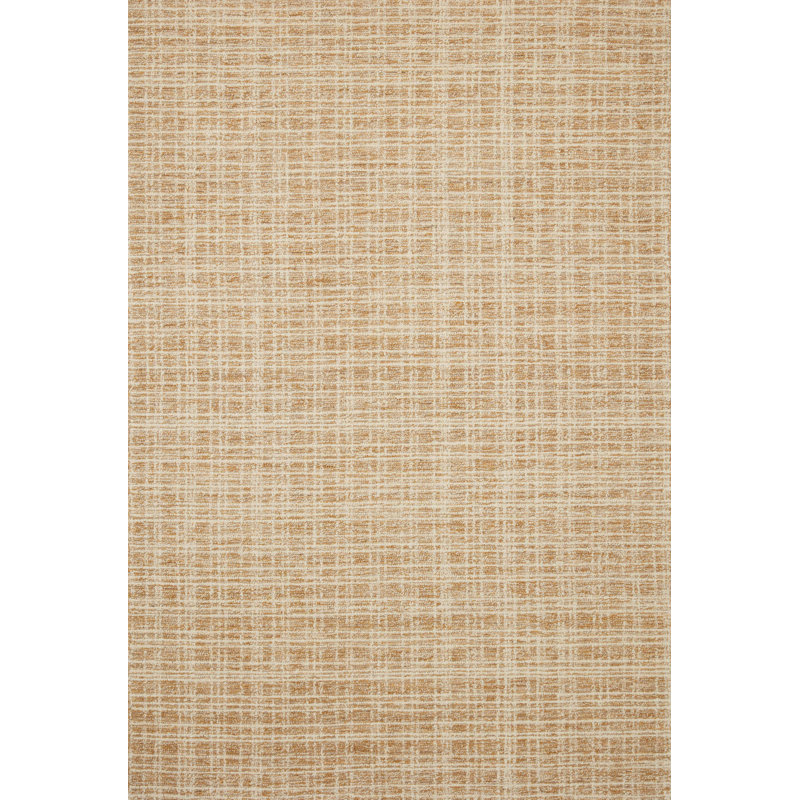 Tapis paille / ivoire à carreaux Chris Loves Julia x Loloi Polly, Rectangle 3 pi 6 po x 5 pi 6 po