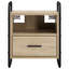 40 cm W Galvanised Steel Bedside Table-1076064656