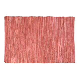 One-of-a-Kind Shea Hand-Woven Cotton Pink Area Rug