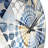 Rustic Cobalt Triangle Symphony - Geometric  Wall Clock-101237606