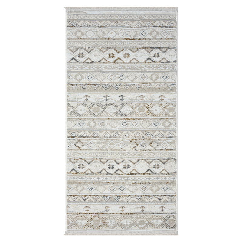Tiana cream Rug, Rectangular 80 x 150cm