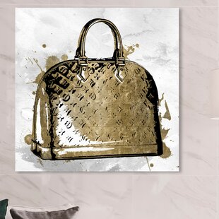 LV With Watercolor Background With Golden Foil Louis Vuitton