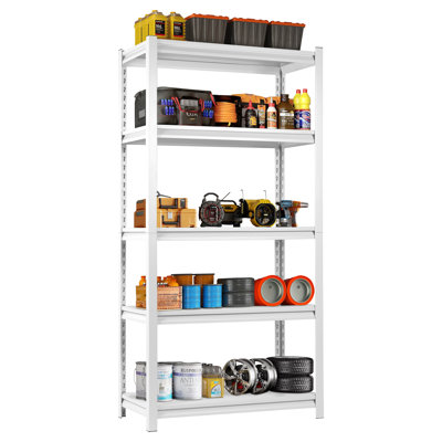 63Inch High Garage Shelving Heavy Duty 2000Lb Capacity Adjustable Shelf Metal Storage Rack Unit