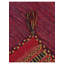 Azizi Striped Hand Woven Cotton Red Rug-204104028