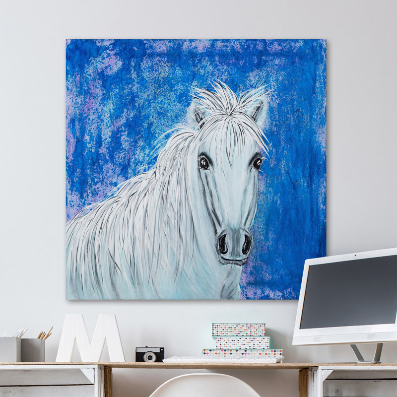 " Curly’s Blue " by France Gilbert, 18" H x 18" W x 1.5" D