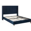Tête de lit de 54 po pour grand lit, à oreilles élégantes, garniture cloutée, velours bleu, sans sommier, tête de lit à assemblage rapide, capitonnage classique, garniture simple-42011790-42011784