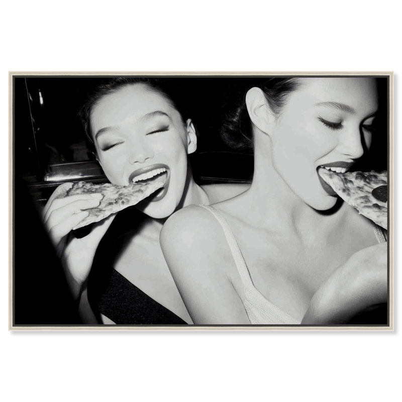 Midnight Mozzarella Print by Oliver Gal, 21"H x 31"W, Silver Floater Frame