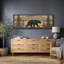 «Rustic Bear Mountain Forest Silhouette Art Extra Large», reproduction d'art sur toile encadrée-126545833-126545830
