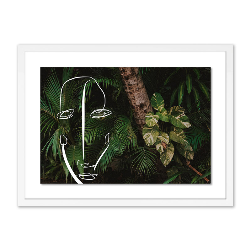Many Faces 101 Print by Chloe Besson, 18" H x 24" W x 1.5" D, White