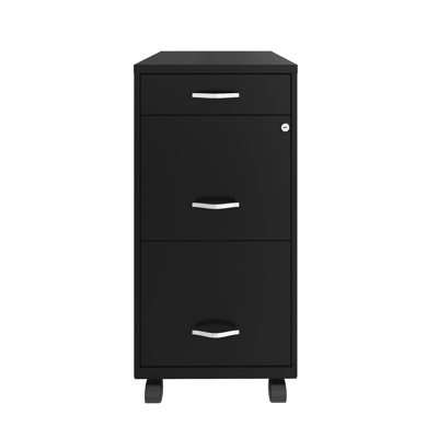 Margey 14.25'' Wide 3 -Drawer Mobile Steel File Cabinet