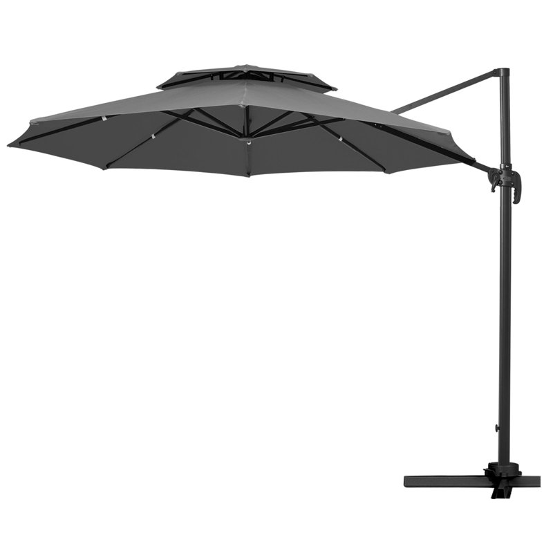 Parasol en porte-à-faux 108 po, Gris